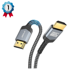 JSAUX 8K HDMI Cable 3M, JSAUX 8K HDMI Cord (8K@60Hz 7680×4320, 4K@120Hz), Supports 48Gbps eARC HDR10 HDCP 2.2 & 2.3 3D, Compatible with PS5, PS4, X-Box Series X, LG/Samsung QLED TV Grey (1 Pack) CV0011 JSAUX 8K HDMI Cable 3M, JSAUX 8K HDMI Cord (8K@60Hz 7680×4320, 4K@120Hz), Supports 48Gbps eARC HDR10 HDCP 2.2 & 2.3 3D, Compatible with PS5, PS4, X-Box Series X, LG/Samsung QLED TV Grey (1 Pack) CV0011