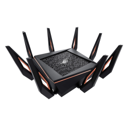 ASUS ROG Rapture WiFi 6 Wireless Gaming Router (GT-AX11000) - Tri-Band 10 Gigabit, 1.8GHz Quad-Core CPU, WTFast, 2.5G Port, AiMesh Compatible, Included Lifetime Internet Security, AURA RGB ASUS ROG Rapture WiFi 6 Wireless Gaming Router (GT-AX11000) - Tri-Band 10 Gigabit, 1.8GHz Quad-Core CPU, WTFast, 2.5G Port, AiMesh Compatible, Included Lifetime Internet Security, AURA RGB