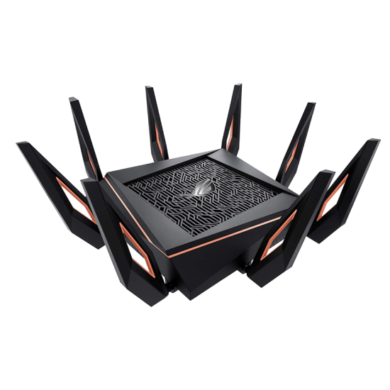 ASUS ROG Rapture WiFi 6 Wireless Gaming Router (GT-AX11000) - Tri-Band 10 Gigabit, 1.8GHz Quad-Core CPU, WTFast, 2.5G Port, AiMesh Compatible, Included Lifetime Internet Security, AURA RGB ASUS ROG Rapture WiFi 6 Wireless Gaming Router (GT-AX11000) - Tri-Band 10 Gigabit, 1.8GHz Quad-Core CPU, WTFast, 2.5G Port, AiMesh Compatible, Included Lifetime Internet Security, AURA RGB