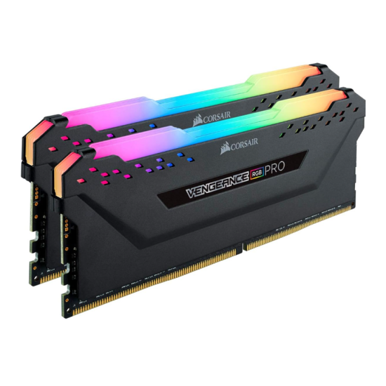 Corsair Vengeance RGB PRO 16 GB (2 x 8 GB) DDR4 3600 MHz C18 XMP 2.0 Enthusiast RGB LED Illuminated Memory Kit - Black CMW16GX4M2D3600C18 Corsair Vengeance RGB PRO 16 GB (2 x 8 GB) DDR4 3600 MHz C18 XMP 2.0 Enthusiast RGB LED Illuminated Memory Kit - Black CMW16GX4M2D3600C18