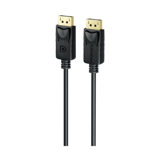 Promate DisplayPort Cable, Premium Ultra HD 8K@60Hz Video Display Cord with 32.4Gbps Bandwidth Transmission, Gold Plated Connectors, 2m Super Slim Cable and for MacBook Pro, Lenovo, HP, DPLink-200 Promate DisplayPort Cable, Premium Ultra HD 8K@60Hz Video Display Cord with 32.4Gbps Bandwidth Transmission, Gold Plated Connectors, 2m Super Slim Cable and for MacBook Pro, Lenovo, HP, DPLink-200