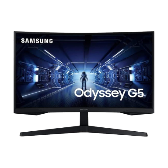 SAMSUNG ODYSSEY G5 LC27G55TQBMXEG 27 INCH, CURVED GAMING Monitor - Black SAMSUNG ODYSSEY G5 LC27G55TQBMXEG 27 INCH, CURVED GAMING Monitor - Black