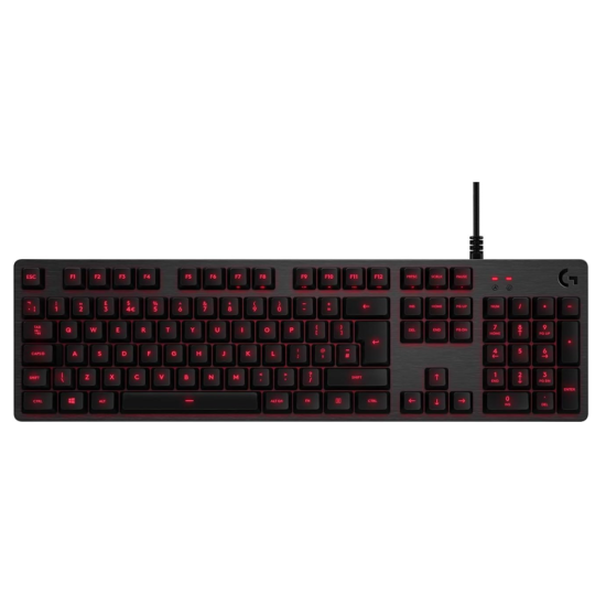 Logitech G413 Mechanical Gaming Keyboard, Backlit Keys, Romer-G Tactile Key Switches, Brushed Aluminum Case, Customizable, USB Pass Through, QWERTY UK Layout - Carbon/Black Logitech G413 Mechanical Gaming Keyboard, Backlit Keys, Romer-G Tactile Key Switches, Brushed Aluminum Case, Customizable, USB Pass Through, QWERTY UK Layout - Carbon/Black