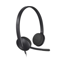 Logitech H340 Wired Headset, Stereo Headphones With Noise-Cancelling Microphone, Usb, Pc/Mac/Laptop - Black Logitech H340 Wired Headset, Stereo Headphones With Noise-Cancelling Microphone, Usb, Pc/Mac/Laptop - Black