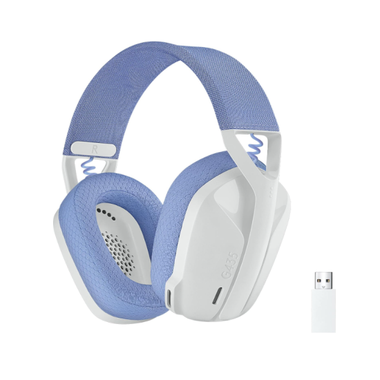 Logitech G435 LIGHTSPEED Wireless Gaming Headset - WHITE - 2.4GHZ Logitech G435 LIGHTSPEED Wireless Gaming Headset - WHITE - 2.4GHZ