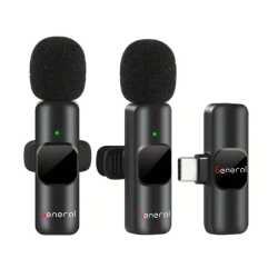 General K10 K2 Microphone For Smartphone, Wireless Mini Microphone Plug & Play USB C Lavalier Microphone Wireless General K10 K2 Microphone For Smartphone, Wireless Mini Microphone Plug & Play USB C Lavalier Microphone Wireless
