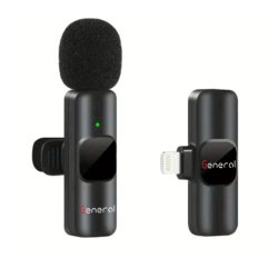 General K10 K1 Lavalier Microphone, Wireless Mini Microphone for iOS, Microphone Plug & Play for Live Streaming General K10 K1 Lavalier Microphone, Wireless Mini Microphone for iOS, Microphone Plug & Play for Live Streaming