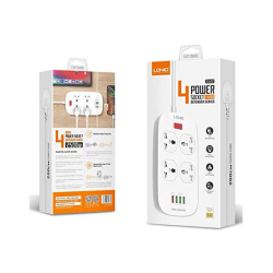 LDNIO SC4407 New Model Defender Series Qualcomm 3.0 Quick Charge 4 Ways Socket 4 USB with one QC 3.0 Port Multifunction Power Surge Protector 2 metres Cord LDNIO SC4407 New Model Defender Series Qualcomm 3.0 Quick Charge 4 Ways Socket 4 USB with one QC 3.0 Port Multifunction Power Surge Protector 2 metres Cord