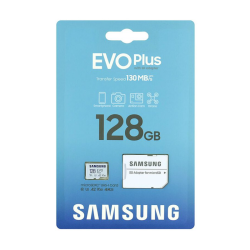 Samsung EVO PLUS microSDXC 128GB UHS-I U3 A2 V30 class 10 memory card + adapter for SD Samsung EVO PLUS microSDXC 128GB UHS-I U3 A2 V30 class 10 memory card + adapter for SD