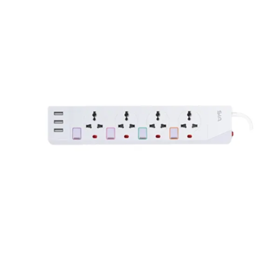 SIA ENDURING GEN1 POWER STRIP 2m Copper 4 Ways + 3 USB - White (SI-PS002W) SIA ENDURING GEN1 POWER STRIP 2m Copper 4 Ways + 3 USB - White (SI-PS002W)
