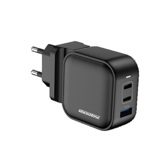 ROCKROSE RRTC07 POWERCUBE III G65 66W 3-Port Phone & Tablet Charger -Black ROCKROSE RRTC07 POWERCUBE III G65 66W 3-Port Phone & Tablet Charger -Black