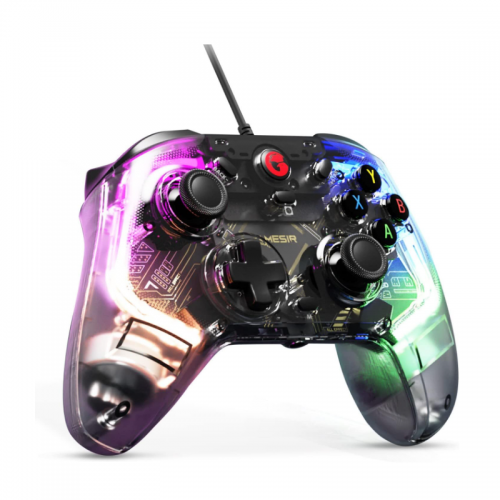 GameSir T4 Kaleid PC Wired Game Controller,Kompatibel mit Windows 10/11,Switch und Android 8.0 oder höheren mit 6-Achsen-Gyro,präzise abgestimmten analogen Hall-Effekt-Triggern und 4 Lichteffekten (Open Sealed)
