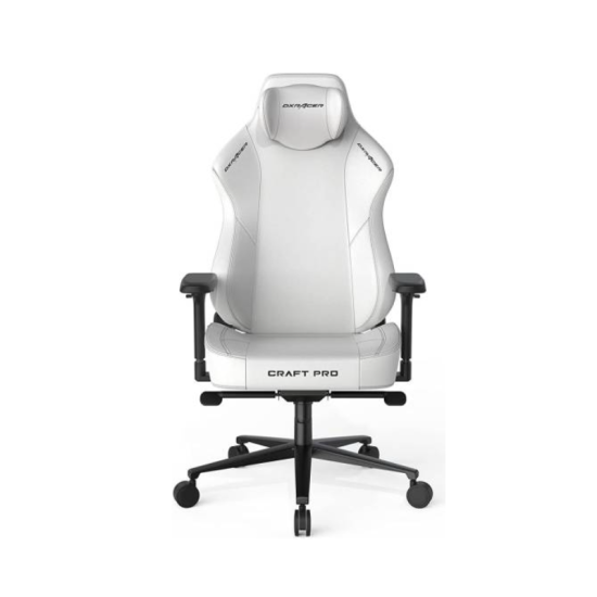 DXRacer Craft Pro Classic Gaming Chair, Alumnum Base, High-Density Memory Foam, Adjustable Memory/Recline, 4D Armrests, Multi-fun Tilt, 2.36" Caster, Class 4 Hydraulics, White | CRA-PR001-W-H1 DXRacer Craft Pro Classic Gaming Chair, Alumnum Base, High-Density Memory Foam, Adjustable Memory/Recline, 4D Armrests, Multi-fun Tilt, 2.36" Caster, Class 4 Hydraulics, White | CRA-PR001-W-H1