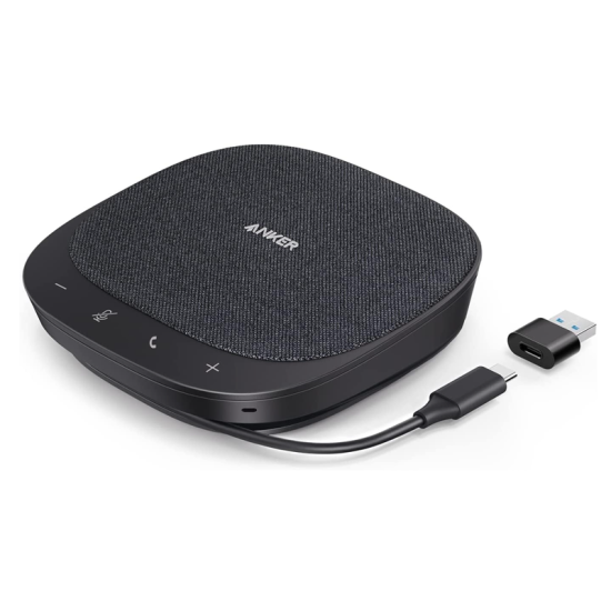 Anker PowerConf S330 USB Speakerphone, Conference Microphone for Home Office, Smart Voice Enhancement, Plug and Play, 360° Voice Coverage via 4 Microphones, and Powerful Sound Anker PowerConf S330 USB Speakerphone, Conference Microphone for Home Office, Smart Voice Enhancement, Plug and Play, 360° Voice Coverage via 4 Microphones, and Powerful Sound