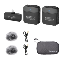 Saramonic Blink100 B4 Wireless Lavalier Microphones for iPhone iPad 2.4GHz Plug & Play Lapel Clip-on Mic With Noise Saramonic Blink100 B4 Wireless Lavalier Microphones for iPhone iPad 2.4GHz Plug & Play Lapel Clip-on Mic With Noise