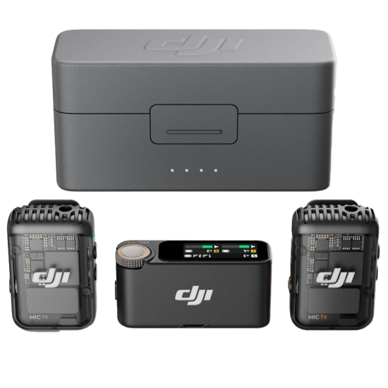 DJI Mic 2 (2 TX + 1 RX + Charging Case), All-in-one Wireless Microphone, Intelligent Noise Cancelling, 32-bit Float Internal Recording, 250m (820 ft.) Range, Microphone for iPhone, Android, Camera DJI Mic 2 (2 TX + 1 RX + Charging Case), All-in-one Wireless Microphone, Intelligent Noise Cancelling, 32-bit Float Internal Recording, 250m (820 ft.) Range, Microphone for iPhone, Android, Camera