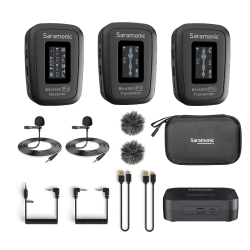 Saramonic Blink500 Pro B2 Mini Dual-Channel Stereo Wireless Microphone with Charging Case, OLED Display& 3.5mm Headphone Output for DSLR, Mirrorless and Video Cameras, Smartphones, Tablets, Computers Saramonic Blink500 Pro B2 Mini Dual-Channel Stereo Wireless Microphone with Charging Case, OLED Display& 3.5mm Headphone Output for DSLR, Mirrorless and Video Cameras, Smartphones, Tablets, Computers