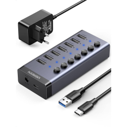 UGREEN USB-C to 7-Port USB-A 3.0 Hub DC 12V EU (90307/CM481) UGREEN USB-C to 7-Port USB-A 3.0 Hub DC 12V EU (90307/CM481)