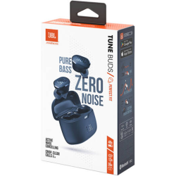 JBL Tune Buds True Wireless Noise Cancellling Earbuds, Pure Bass Sound, Bluetooth 5.3, LE Audio Support, Smart Ambient, 4-Mic Technology, 48H Battery, Water and Dust Resistant - Blue | JBLTBUDSBLU JBL Tune Buds True Wireless Noise Cancellling Earbuds, Pure Bass Sound, Bluetooth 5.3, LE Audio Support, Smart Ambient, 4-Mic Technology, 48H Battery, Water and Dust Resistant - Blue | JBLTBUDSBLU
