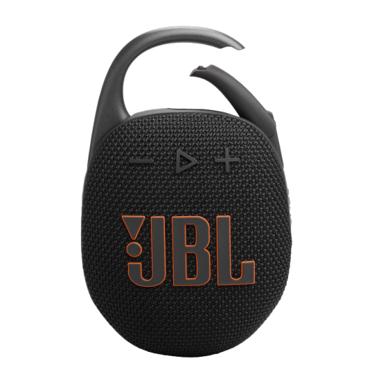 JBL Clip 5 - Ultra-Portable, Waterproof and Dustproof Bluetooth Speaker, Integrated Carabiner, Up to 12 Hours of Play, Made in Part with Recycled Materials (Black) JBL Clip 5 - Ultra-Portable, Waterproof and Dustproof Bluetooth Speaker, Integrated Carabiner, Up to 12 Hours of Play, Made in Part with Recycled Materials (Black)