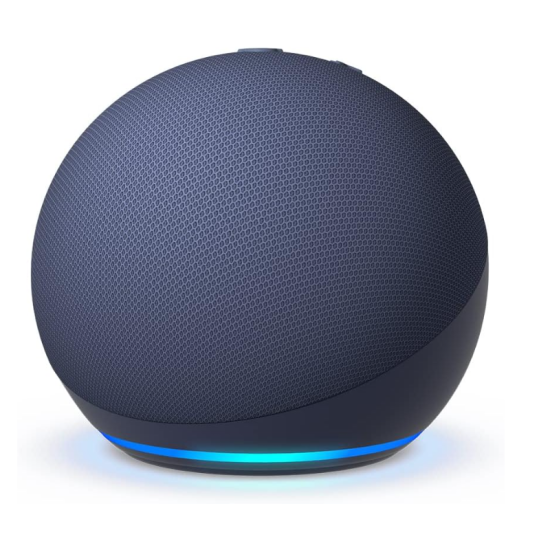Echo Dot (5th Gen) | smart bluetooth speaker with vibrant sound and Alexa | Use your voice to control smart home devices, play music or the Quran, and more (speaks English & Khaleeji) | Blue Echo Dot (5th Gen) | smart bluetooth speaker with vibrant sound and Alexa | Use your voice to control smart home devices, play music or the Quran, and more (speaks English & Khaleeji) | Blue