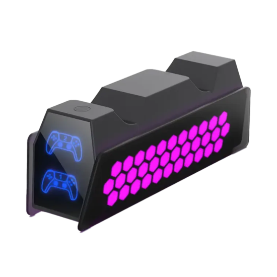 DOBE Dual Charger for PlayStation 5 Controllers - RGB DOBE Dual Charger for PlayStation 5 Controllers - RGB