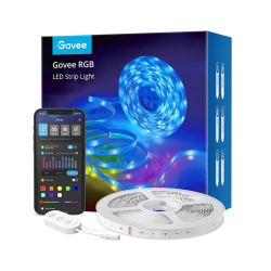 Govee Smart LED Strip Lights, 16.4ft WiFi LED Strip Lighting Work with Alexa and Google Assistant, 16 Million Colors with App Control and Music Sync LED Lights for Bedroom, Kitchen, TV, Party Model:H61593A1005 Govee Smart LED Strip Lights, 16.4ft WiFi LED Strip Lighting Work with Alexa and Google Assistant, 16 Million Colors with App Control and Music Sync LED Lights for Bedroom, Kitchen, TV, Party Model:H61593A1005