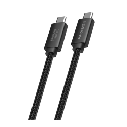 Promate usb-c cable, ultra hd 8k 60hz usb4 type-c cable with 100w charging, high-speed 40gbps data transfer, thunderbolt 4 compatible and 1m nylon braided cord for macbook pro, ipad air, primelink-c40 Promate usb-c cable, ultra hd 8k 60hz usb4 type-c cable with 100w charging, high-speed 40gbps data transfer, thunderbolt 4 compatible and 1m nylon braided cord for macbook pro, ipad air, primelink-c40