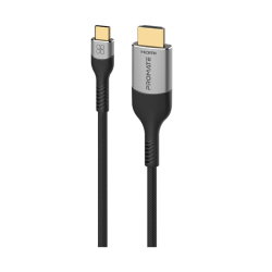 Promate Type-C to HDMI Cable, Premium Type-C (Thunderbolt-4) to HDMI AV Cable with 48Gbps Transfer Speed, 10000+ Bend Lifespan and Nylon Braided Cord for USB Type-C Enabled Devices, MediaCord-8K Promate Type-C to HDMI Cable, Premium Type-C (Thunderbolt-4) to HDMI AV Cable with 48Gbps Transfer Speed, 10000+ Bend Lifespan and Nylon Braided Cord for USB Type-C Enabled Devices, MediaCord-8K