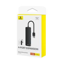 Baseus 4-Port HUB UltraJoy Series Lite 100cm – Cluster Black – USB-A to USB3.0x 4 Baseus 4-Port HUB UltraJoy Series Lite 100cm – Cluster Black – USB-A to USB3.0x 4