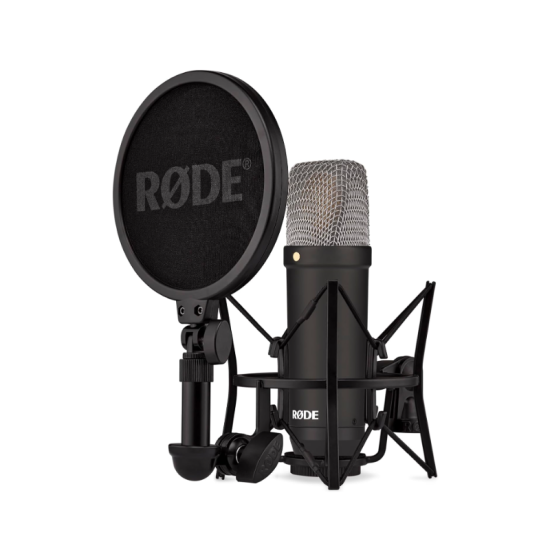 RØDE NT1 Signature Series Large-diaphragm Condenser Microphone with Shock Mount, Pop Filter and XLR Cable for Music Production, Vocal Recording, Streaming and Podcasting RØDE NT1 Signature Series Large-diaphragm Condenser Microphone with Shock Mount, Pop Filter and XLR Cable for Music Production, Vocal Recording, Streaming and Podcasting