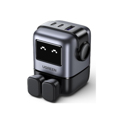 UGREEN UNO 65W USB C Charger 3-Port【Nexode UNO GaN】【LED Display】Compact Funny Fast Charger Type C Power Adapter for MacBook/HP/Dell/Lenovo, iPhone 15 Pro Max, Galaxy S24 Ultra, Steam Deck, etc-Black UGREEN UNO 65W USB C Charger 3-Port【Nexode UNO GaN】【LED Display】Compact Funny Fast Charger Type C Power Adapter for MacBook/HP/Dell/Lenovo, iPhone 15 Pro Max, Galaxy S24 Ultra, Steam Deck, etc-Black
