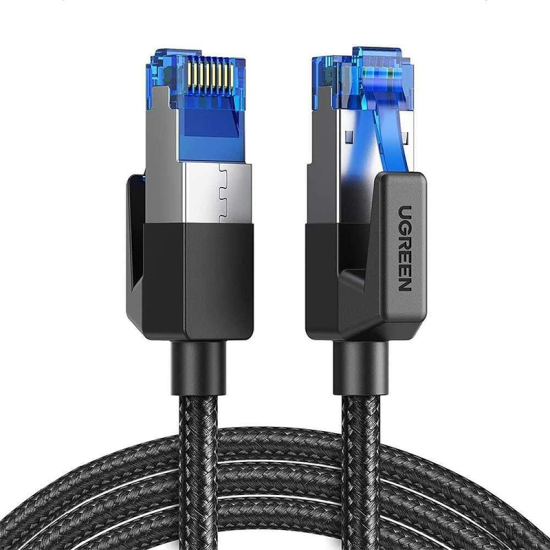 UGREEN Cat8 Pure Copper Ethernet Cable Round Braided OD5.5mm 1.5m (Black) -80430 UGREEN Cat8 Pure Copper Ethernet Cable Round Braided OD5.5mm 1.5m (Black) -80430