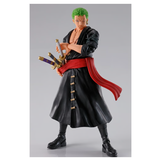 S.H.FIGUARTS ONE PIECE - RORONOA ZORO (THE RAID ON ONIGASHIMA) ACTION FIGURE BY BANDAI TAMASHII S.H.FIGUARTS ONE PIECE - RORONOA ZORO (THE RAID ON ONIGASHIMA) ACTION FIGURE BY BANDAI TAMASHII