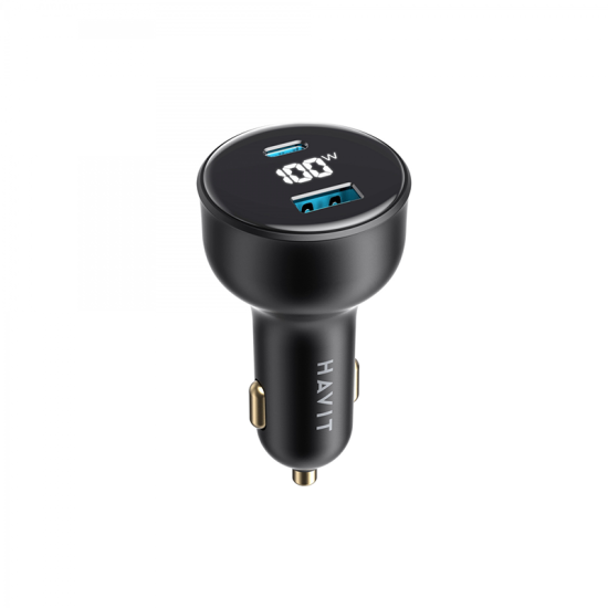 HAVIT Dual port Car CHARGER USB-C 100w HAVIT Dual port Car CHARGER USB-C 100w