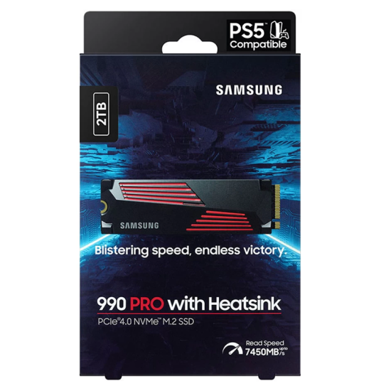 SAMSUNG 990 PRO SSD M.2 2TB PCIe 4.0 NVMe With HeatSink SAMSUNG 990 PRO SSD M.2 2TB PCIe 4.0 NVMe With HeatSink