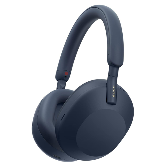 Sony WH 1000XM5 Noise Cancelling Wireless Headphones 30 hours battery life Over ear style Optimised for Alexa and the Google Assistant with built in mic for phone calls, Blue