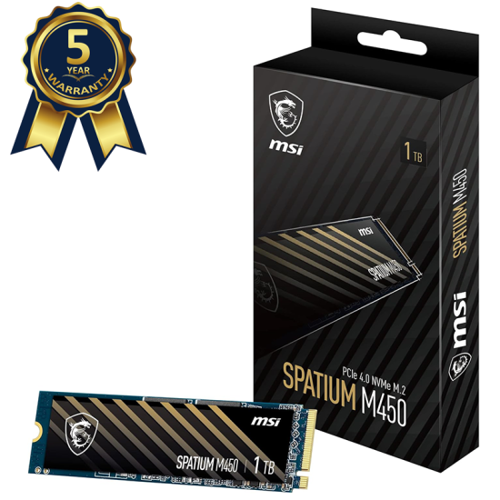 MSI SPATIUM M450 1TB PCIe 4 0 NVMe M 2 Internal Gaming SSD MSI SPATIUM M450 1TB PCIe 4 0 NVMe M 2 Internal Gaming SSD