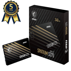 MSI Spatium S270 SATA III 2.5" 240GB Internal SSD MSI Spatium S270 SATA III 2.5" 240GB Internal SSD