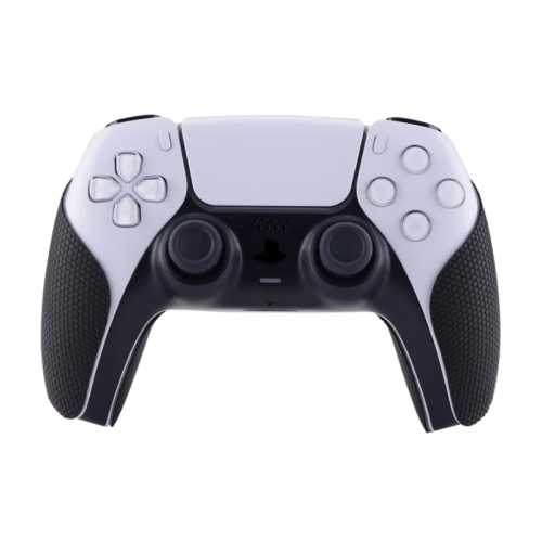 PlayVital Black Anti-Skid Sweat-Absorbent Controller Grip for PS5 Controller, Professional Textured Soft Rubber Pads Handle Grips for PS5 Controller - PFPJ001