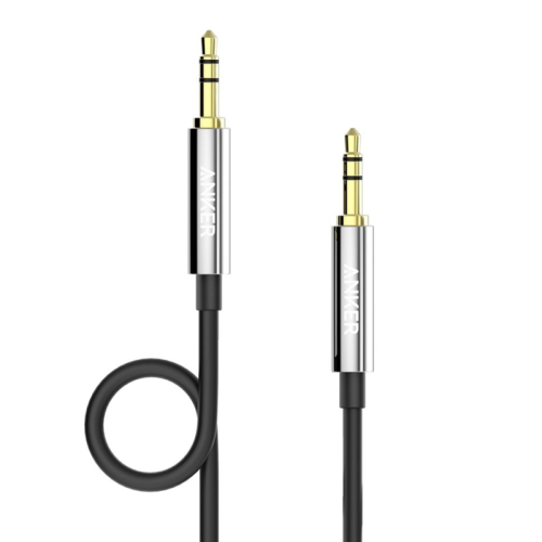 Anker (AUX)3.5 mm Male To Male Audio Cable, Black - A7123H12 - 18 Months Local Warranty