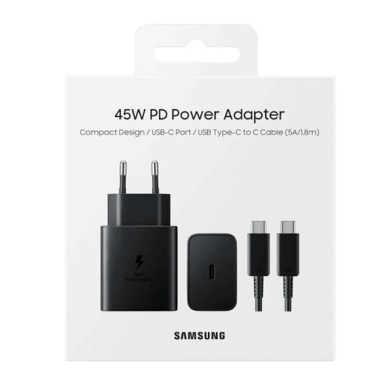 Samsung Charger Travel Adapter 45W With Cable Type C