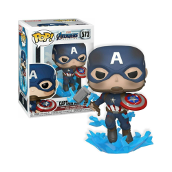 Funko Pop! Marvel Avengers Endgame ( 573 ) Captain America with Mjolnir & Broken Shield Vinyl Figure (Open Sealed)