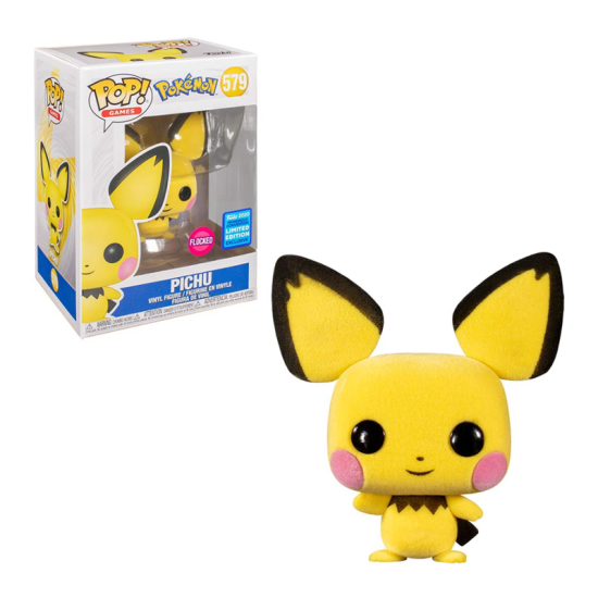 Pop Games 3.75 Inch Action Figure Pokemon - Pichu Flocked (579) Exclusive