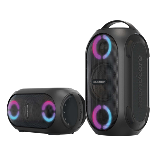 Anker Soundcore Rave 2 Portable Party Speaker, Huge 80W Sound, Fully Waterproof, USB Charger, Beat-Driven Light Show, App, Party Games, All-Weather Speaker for Outdoor, Tailgating, Beach, Camping