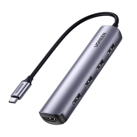 Ugreen USB-C to USB Adapter USB-C HDMI Dongle, With 4K HDMI Output, 4 USB 3.0 Ports  | 20197