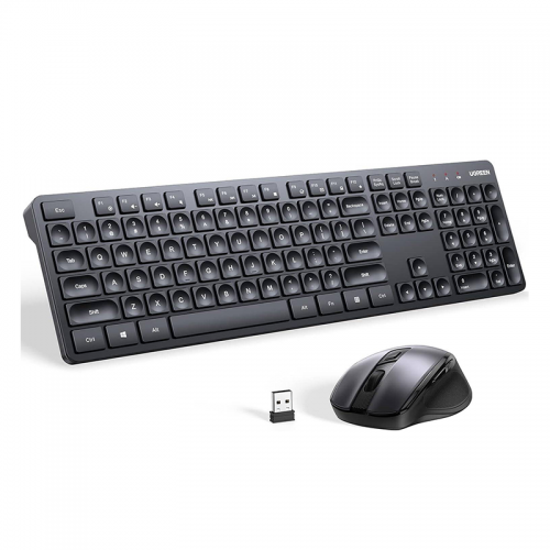 UGREEN Wireless Keyboard And Mouse Combo 2.4GHz Ergonomic Black | 45248EG