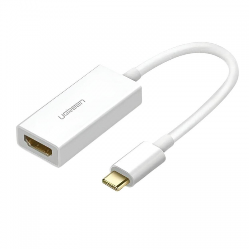 Ugreen USB-C Male To HDMI Female Adapter, Up To 4k@30Hz, 20cm Cable White | 40273