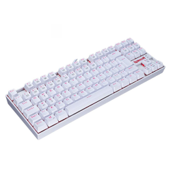 Redragon Kumara Single Color K552W Wired Mechanical Gaming Keyboard - White Red Switch