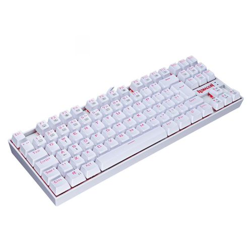 Redragon Kumara Single Color K552W Wired Mechanical Gaming Keyboard - White Red Switch
